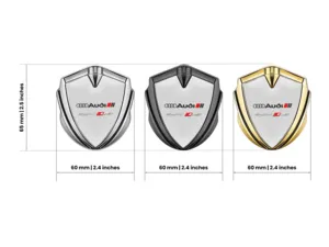 Audi Emblema Metallico Badge Look Minimal Stile Universale
